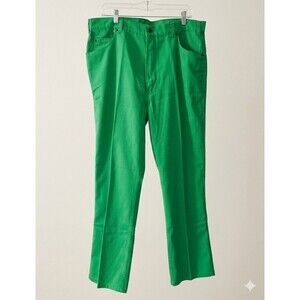 Vintage 1984 Olympic Games Levi Strauss Bright Green Jeans 38x34 Official Staff